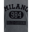 Dolce & Gabbana Cotton T-Shirt with velvety logo Dolce & Gabbana