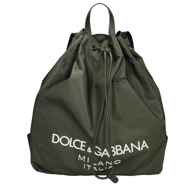 Dolce & Gabbana Green Nylon Backpacks Dolce & Gabbana