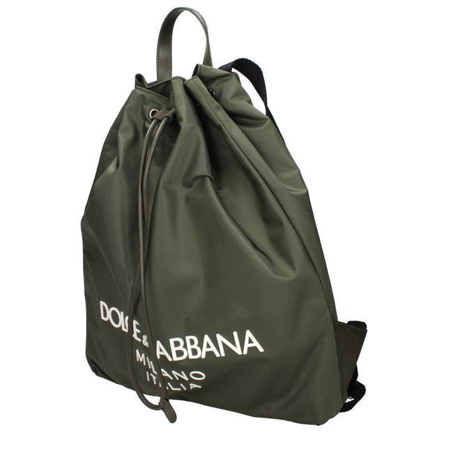 Dolce & Gabbana Green Nylon Backpacks Dolce & Gabbana