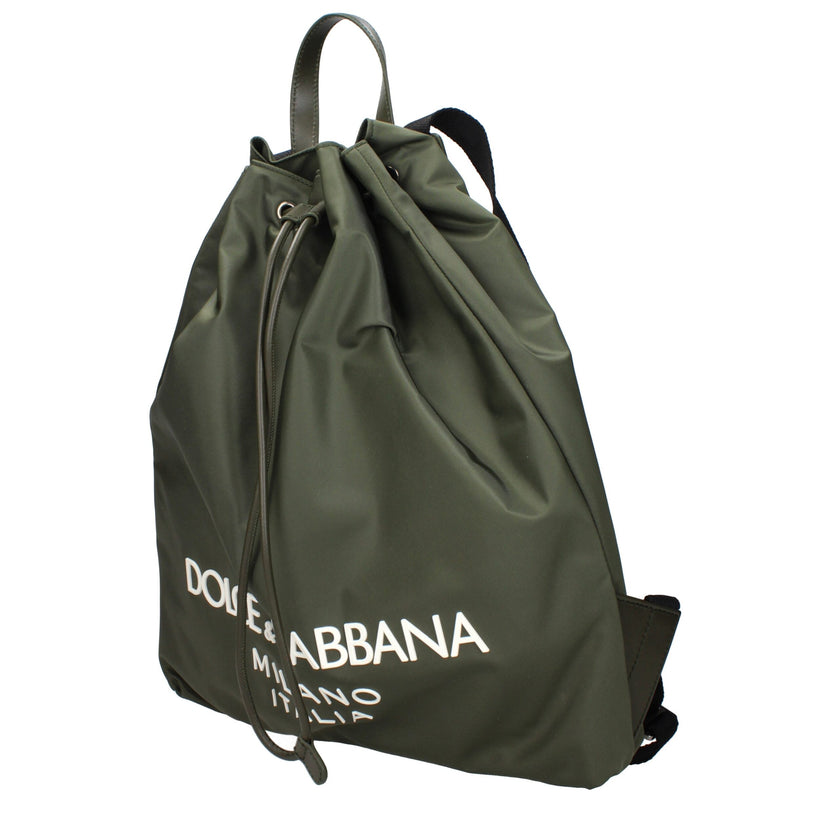 Dolce & Gabbana Green Nylon Backpack Dolce & Gabbana