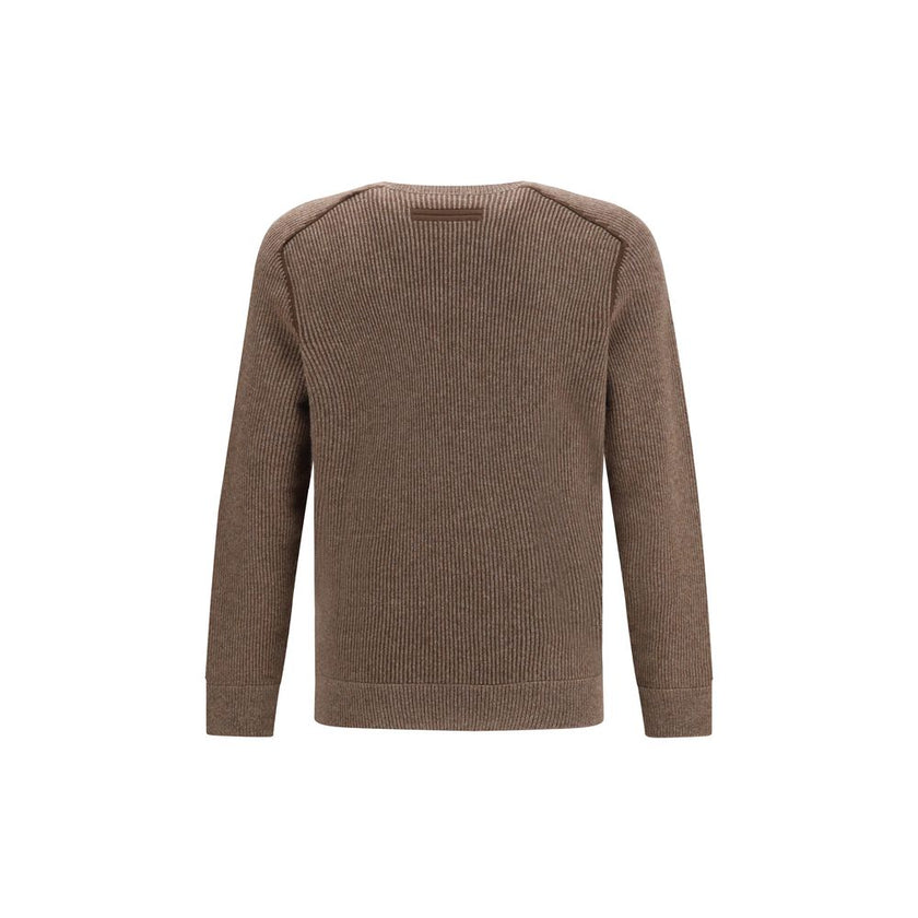 ZEGNA Brown Cashmere Cashmere Sweater ZEGNA
