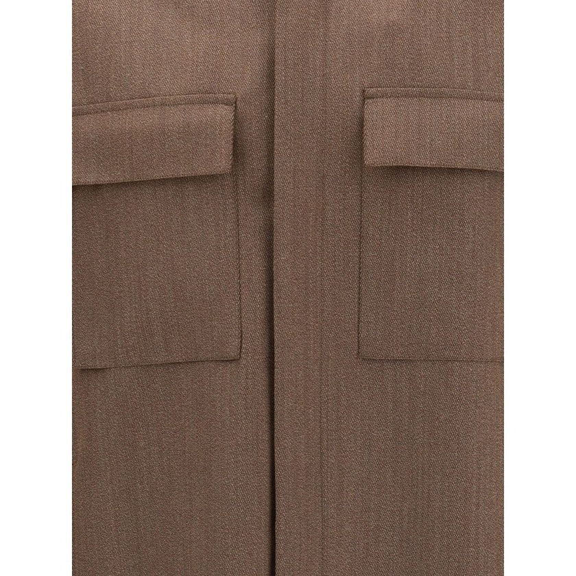 ZEGNA Brown Wool Coat ZEGNA