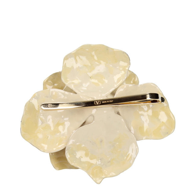 Valentino Garavani Beige Metal Broches Valentino Garavani