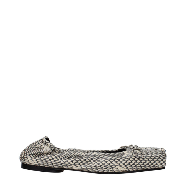 Jacquemus Beige Leather Ballet Flats Jacquemus