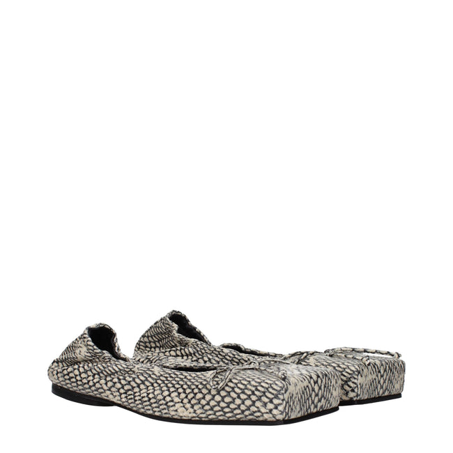 Jacquemus Beige Leather Ballet Flats Jacquemus