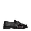 Moschino Black Leather Slip-On Loafers Moschino