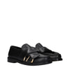 Moschino Black Leather Slip-On Loafers Moschino