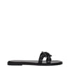 Versace Black Leather Slippers Sandals Versace