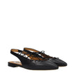 Moschino Black Leather Flats Moschino