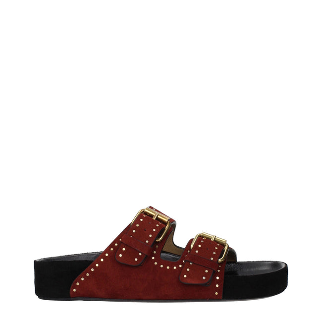 Isabel Marant Red Leather Slippers Sandals Isabel Marant