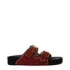 Isabel Marant Red Leather Slippers Sandals Isabel Marant