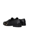 Moschino Black Leather Slip-On Loafers Moschino