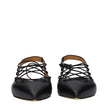 Moschino Black Leather Flats Moschino