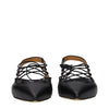 Moschino Black Leather Flats Moschino