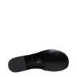 Versace Black Leather Slippers Sandals Versace
