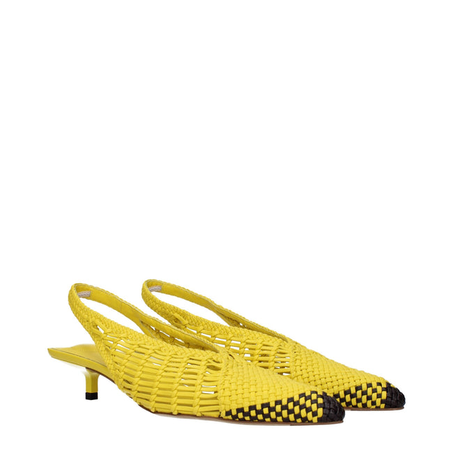 Jacquemus Yellow Leather Flat Sandals Jacquemus