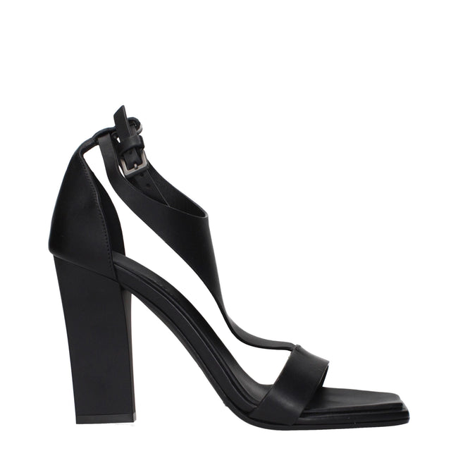 Max Mara Black Leather Stiletto Heels Sandals Max Mara