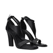 Max Mara Black Leather Stiletto Heels Sandals Max Mara