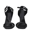 Max Mara Black Leather Stiletto Heels Sandals Max Mara