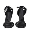 Max Mara Black Leather Stiletto Heels Sandals Max Mara