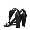 Max Mara Black Leather Stiletto Heels Sandals Max Mara