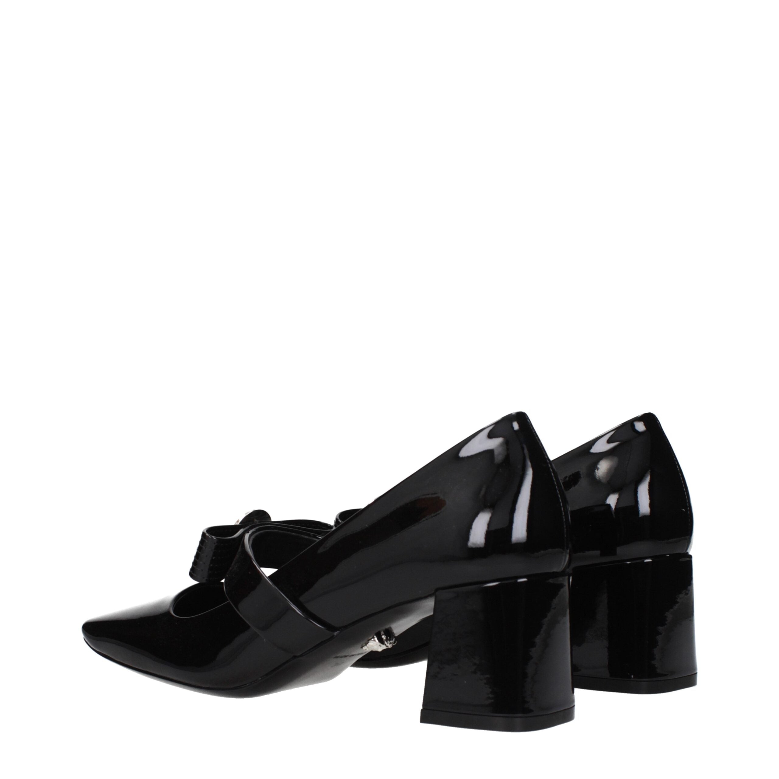 Versace Black Leather Mid Heel Pumps Versace