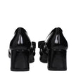 Versace Black Leather Mid Heel Pumps Versace