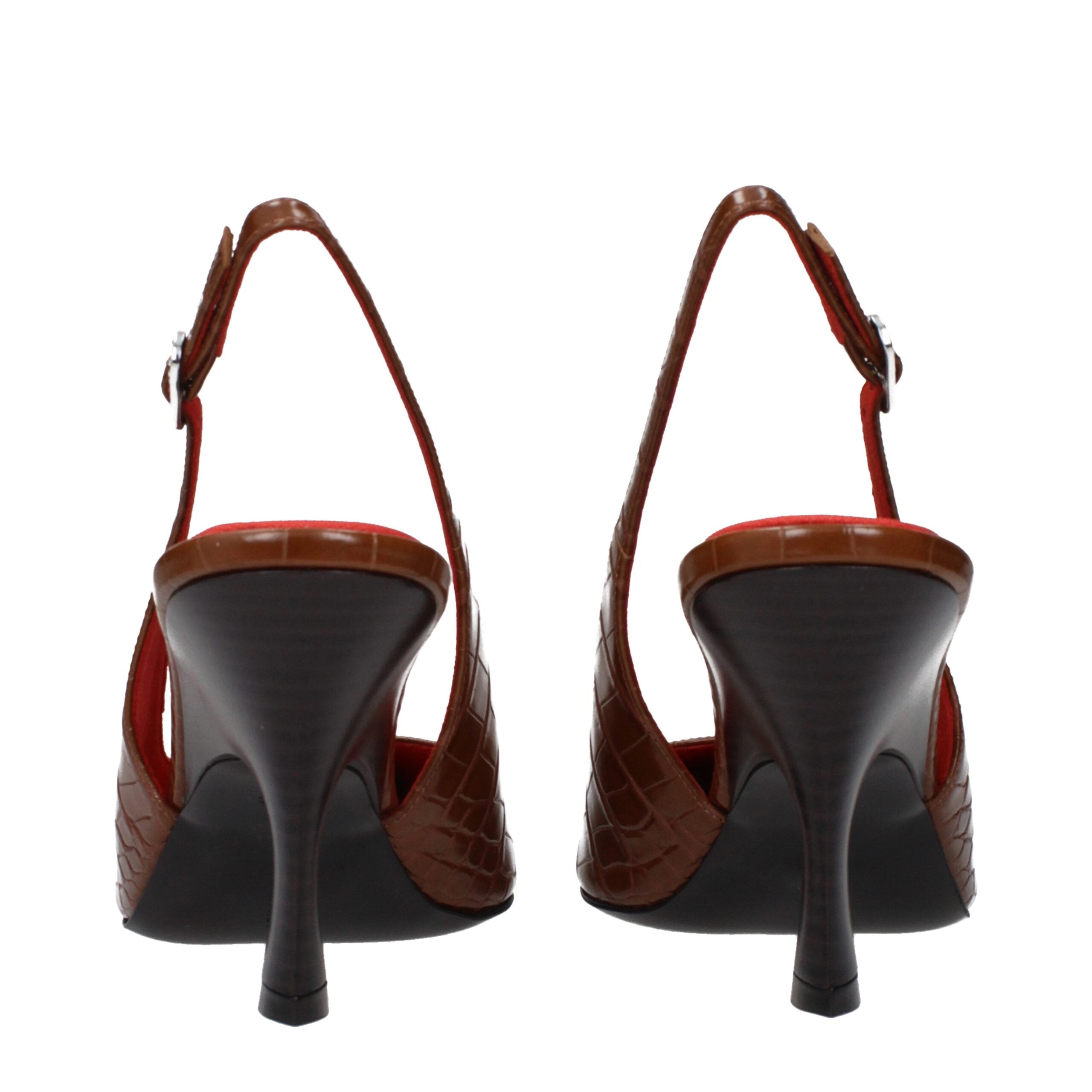 Stella McCartney Brown Leather High Heel Pumps Stella McCartney