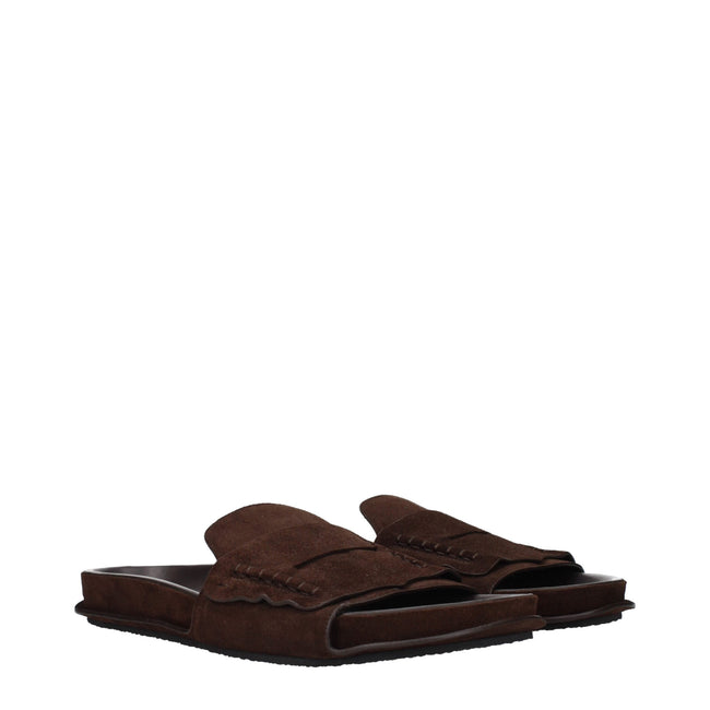 Jacquemus Brown Leather Slippers Sandals Jacquemus