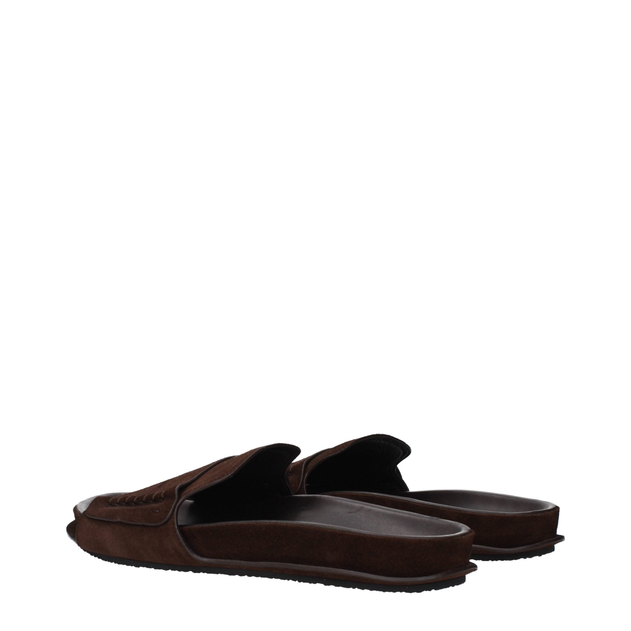 Jacquemus Brown Leather Slippers Sandals Jacquemus
