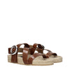 Stella McCartney Brown Leather Flat Sandals Stella McCartney