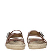 Stella McCartney Brown Leather Flat Sandals Stella McCartney