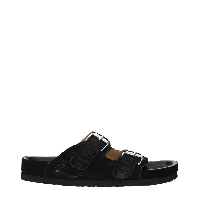 Isabel Marant Black Leather Slippers Sandals Isabel Marant