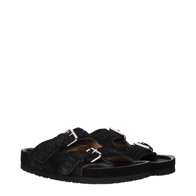 Isabel Marant Black Leather Slippers Sandals Isabel Marant