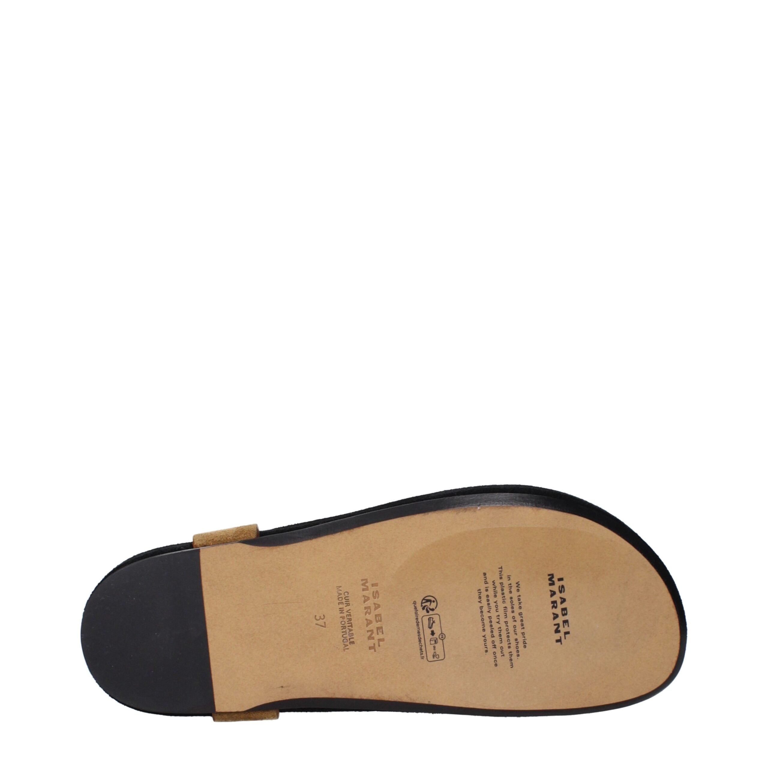 Isabel Marant Beige Leather Flip-Flop Sandals Isabel Marant