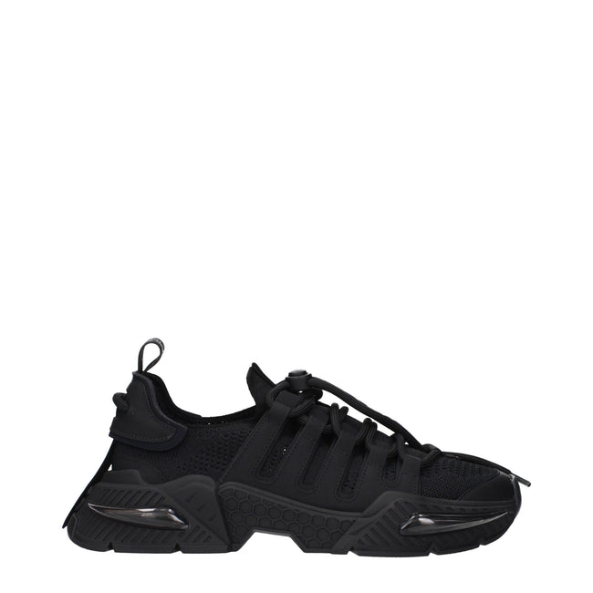 Dolce & Gabbana Black Fabric Athletic Sneakers Dolce & Gabbana