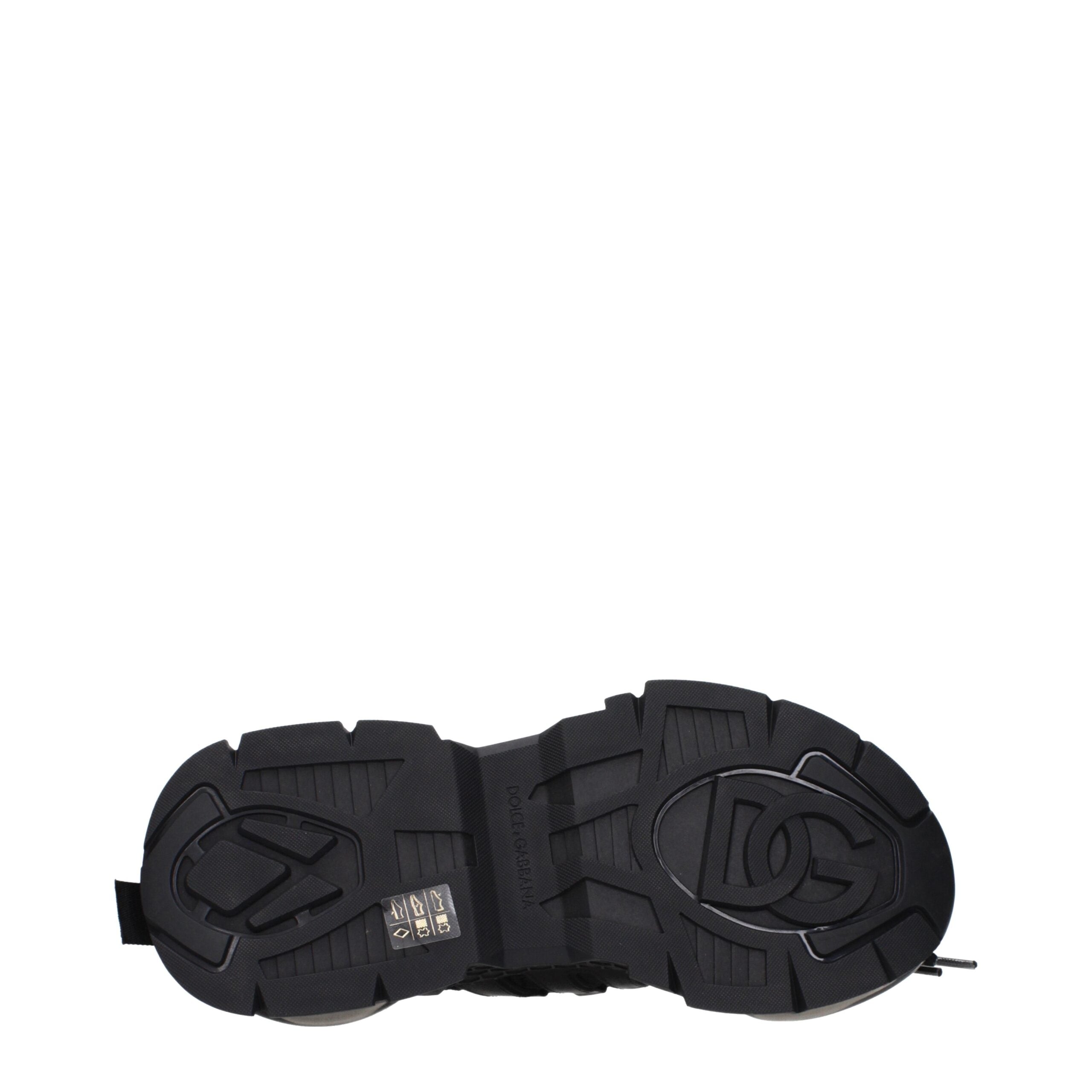 Dolce & Gabbana Black Fabric Athletic Sneakers Dolce & Gabbana