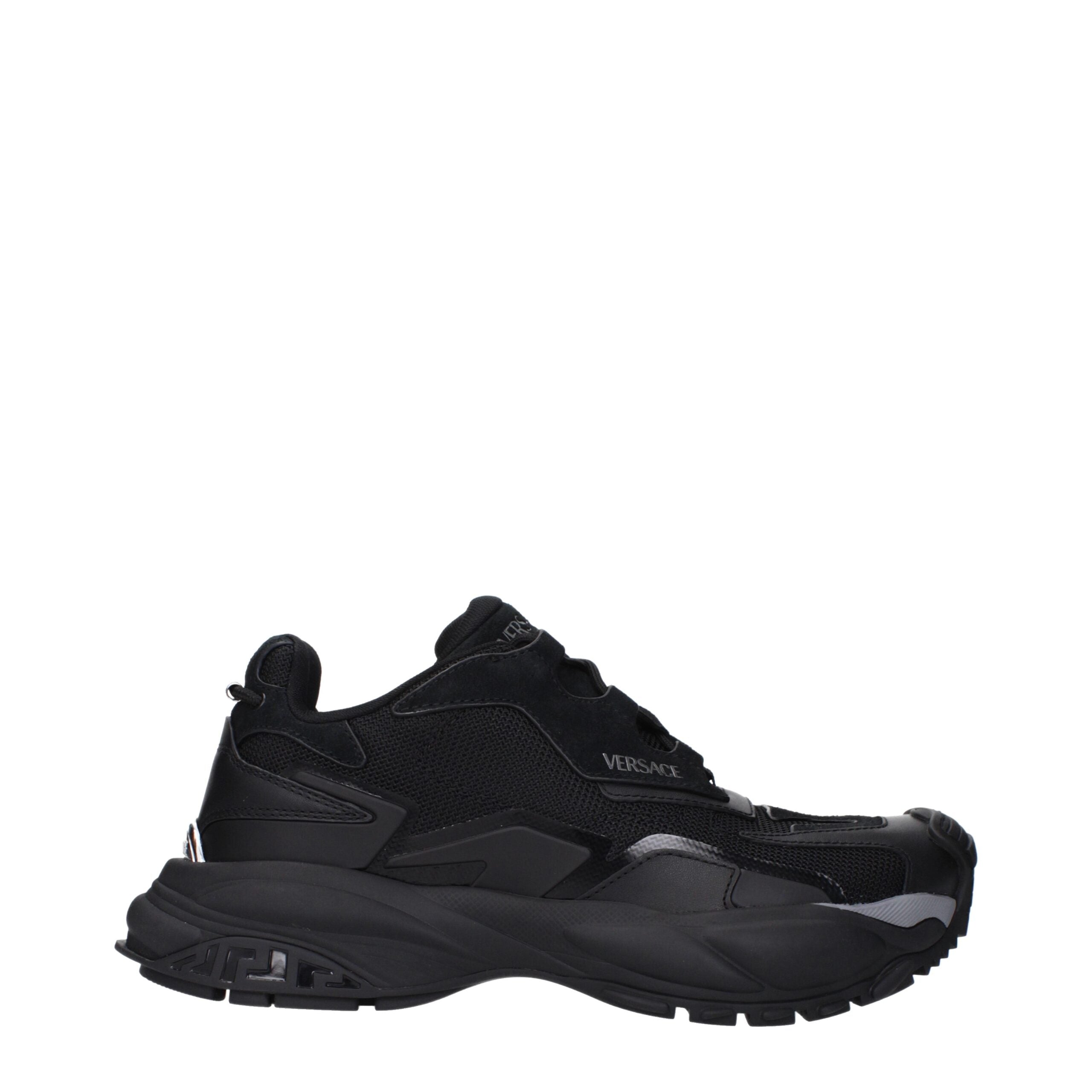 Versace Black Fabric Athletic Sneakers Versace