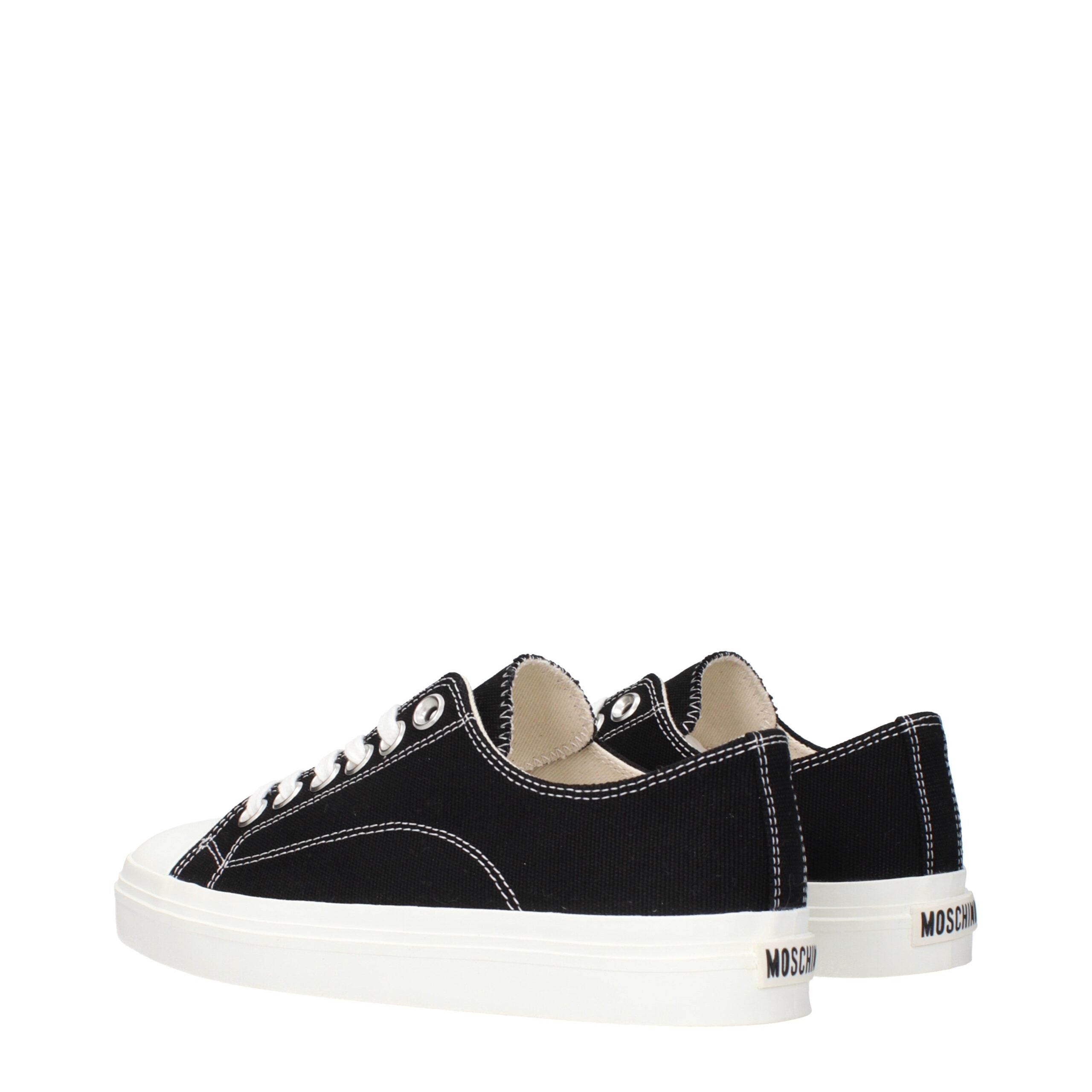 Moschino Black Fabric Low Tops Moschino