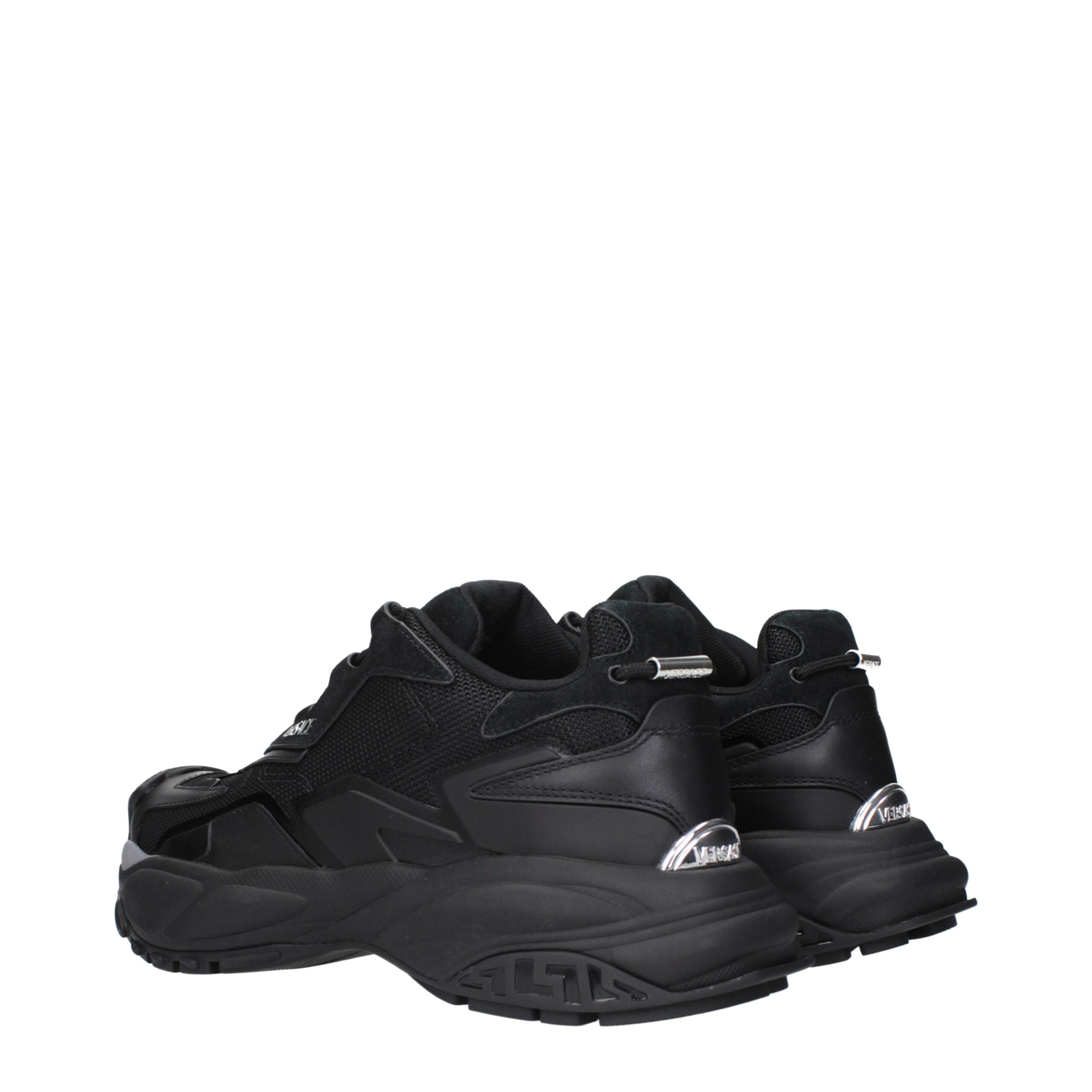Versace Black Fabric Athletic Sneakers Versace