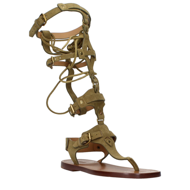 Isabel Marant Gray Leather Flip-Flop Sandals Isabel Marant