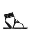 Isabel Marant Black Leather Flip-Flop Sandals Isabel Marant