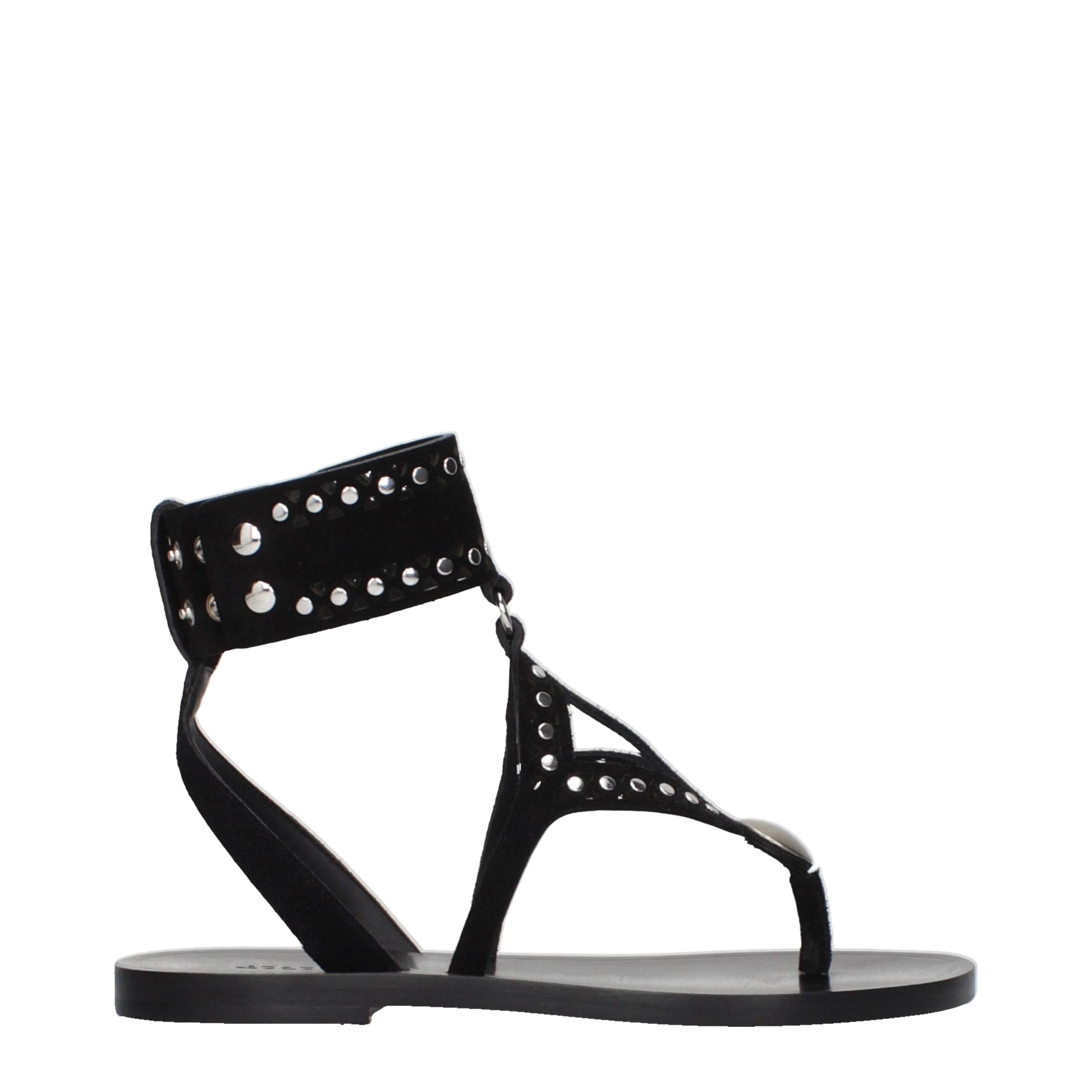 Isabel Marant Black Leather Flip-Flop Sandals Isabel Marant