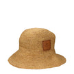 Max Mara Beige Raffia Bucket Hats Max Mara