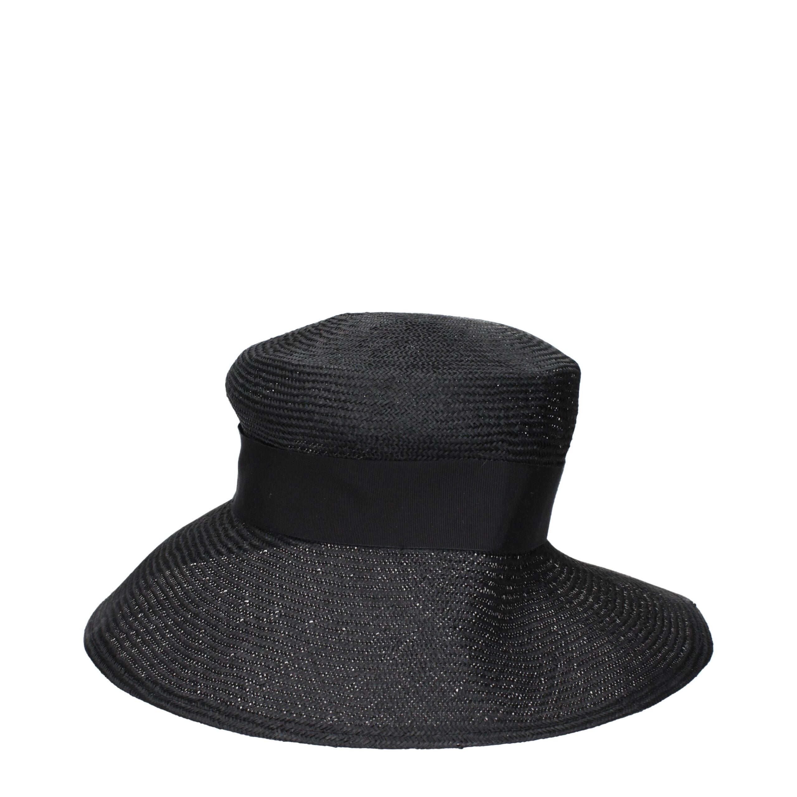 Max Mara Black Fibres Sunhats Max Mara