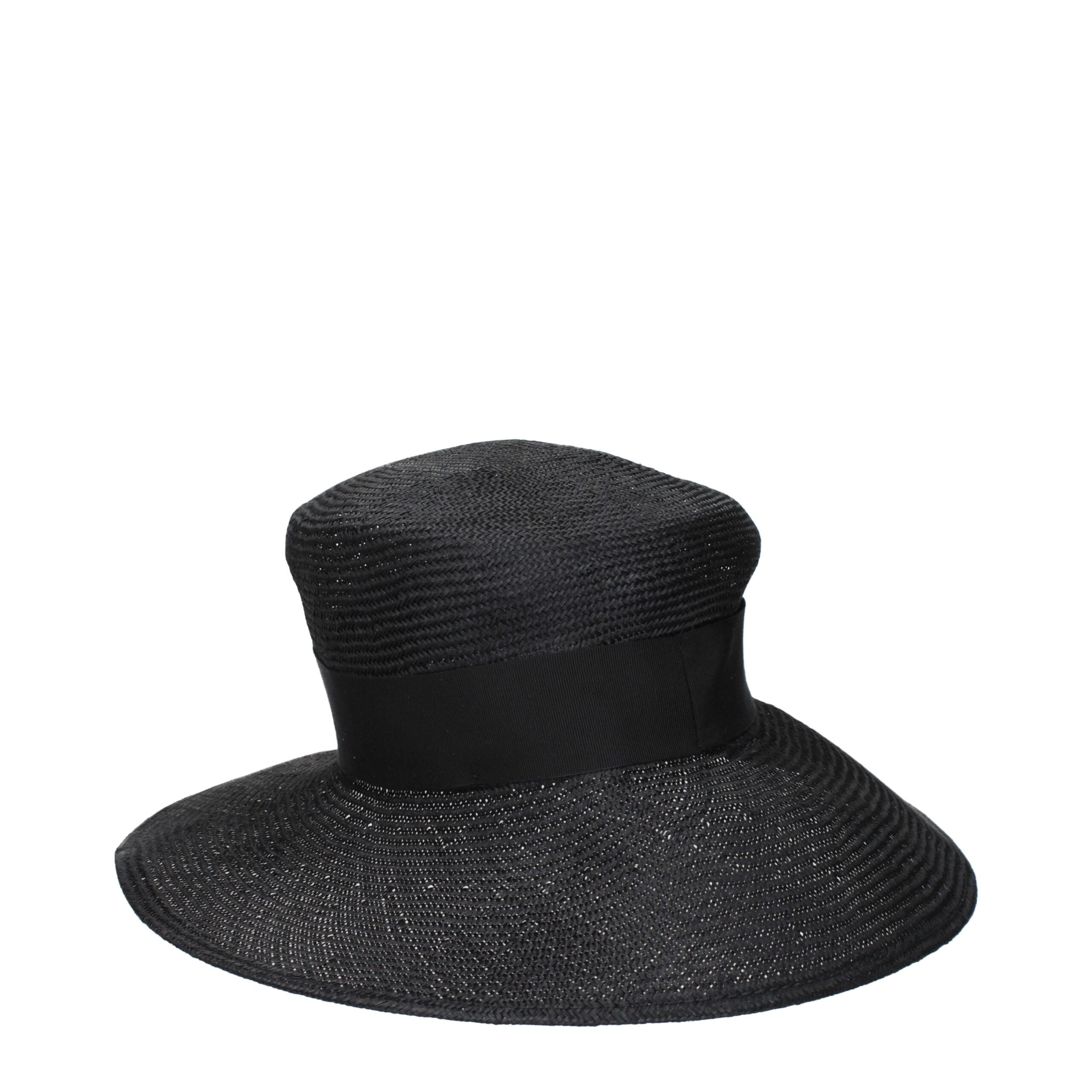 Max Mara Black Fibres Sunhats Max Mara