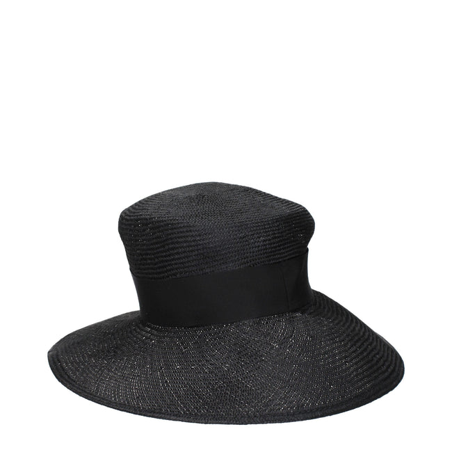 Max Mara Black Fibres Sunhats Max Mara
