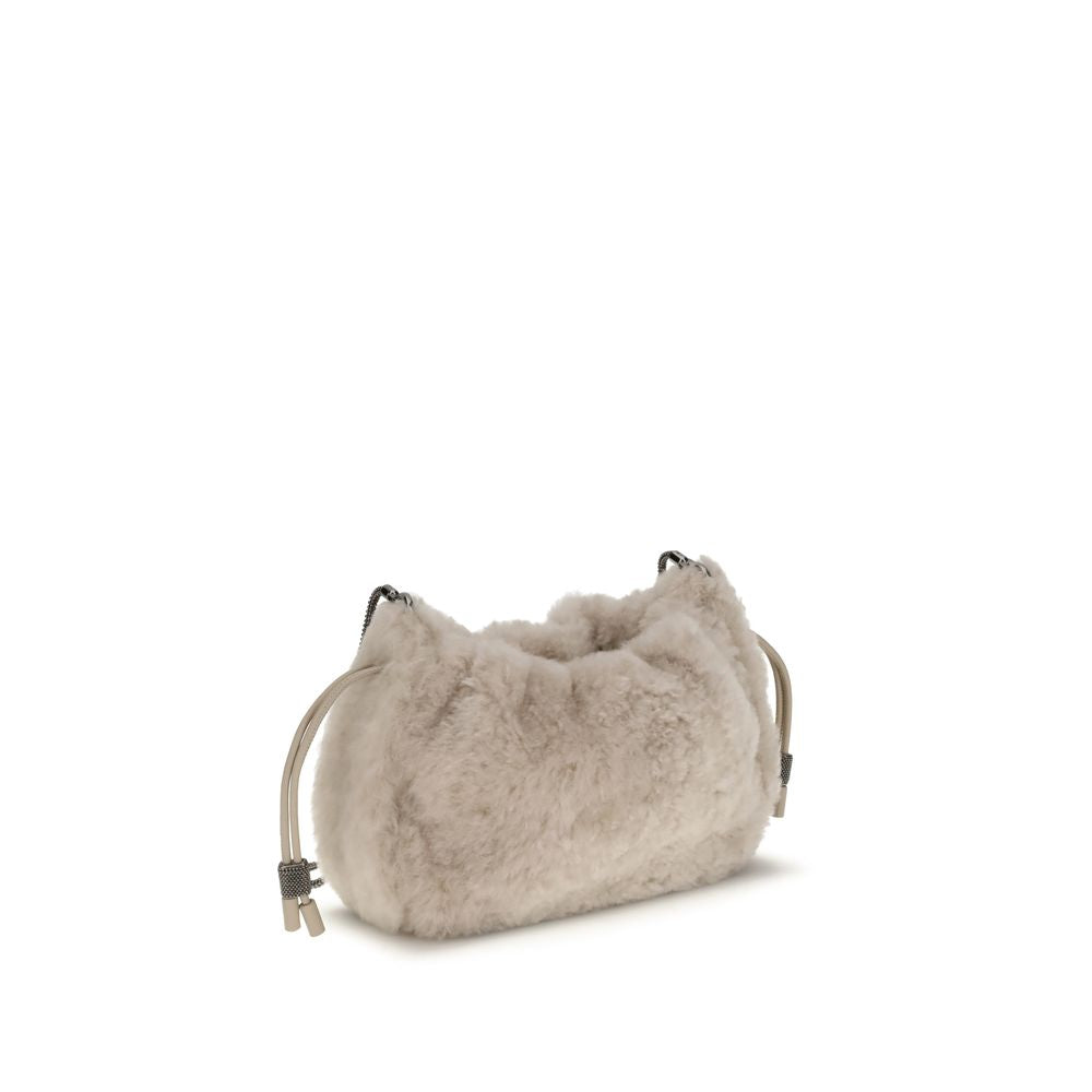 Brunello Cucinelli Mellow mini shearling Shoulder Bag Brunello Cucinelli