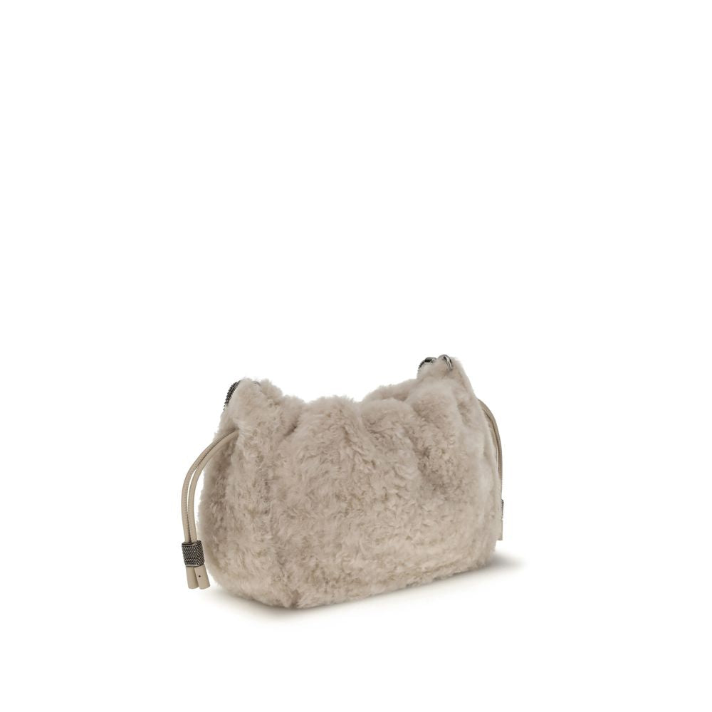 Brunello Cucinelli Mellow mini shearling Shoulder Bag Brunello Cucinelli