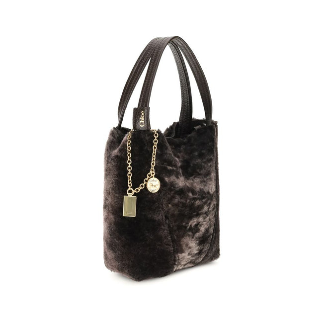 Chloé Shearling small Spin Tote Bag Chloé